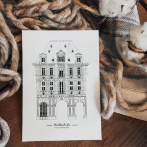 imagerie-parisienne-collection_illustration_patrimoine_monument_capitale_pavillon_du_roi_place_des_vosges