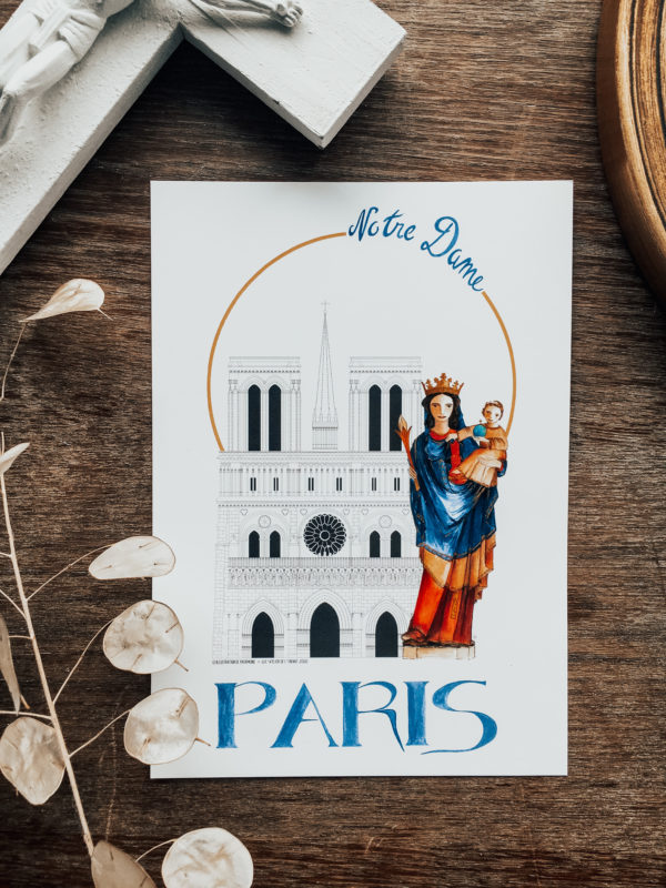 Illustration-de-Patrimoine-x-Atelier-de-lenfant-Jesus-Collaboration-_-Notre-Dame-de-Paris-Cathedrale